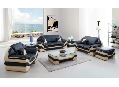 Classic Couch Upholstery Sofa set 3+2+1 Complete Set Leather Sofas