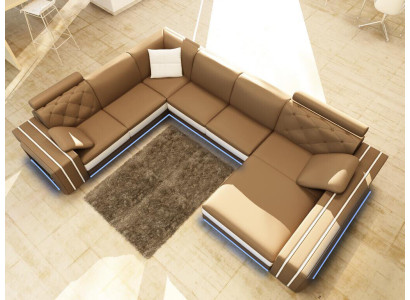 XXL Big Living room Sofa Corner sofa Corner Couch Seat Suite Leather Sofas