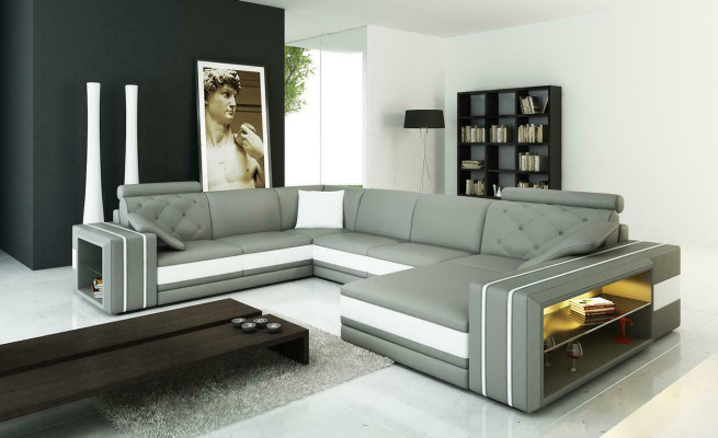 XXL Big Living room Sofa Corner sofa Corner Couch Seat Suite Leather Sofas