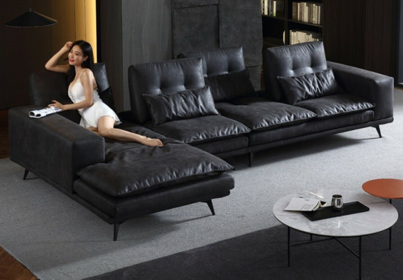 Living landscape Design Corner sofa Textile Leather new Sofas L-shape Sofa Couch