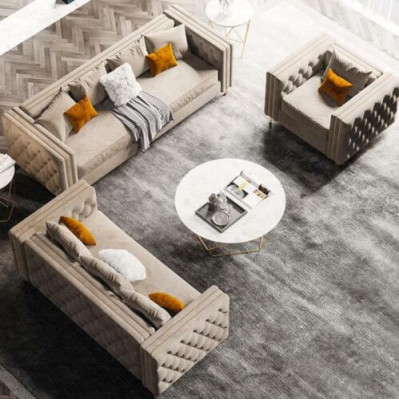 Chesterfield Sofa set 321 Living landscape Relax Seat Design Couch Sofas Velvet
