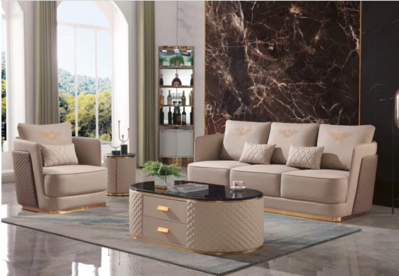 Complete Set Sofa 3+1er + Coffee table Side table Designer Living landscape