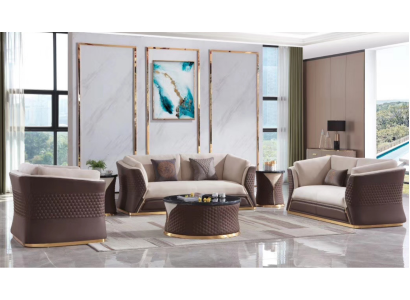 Sofa set 3+2+1 Seater Leather Sofa Couch Decorative Living landscape Suite