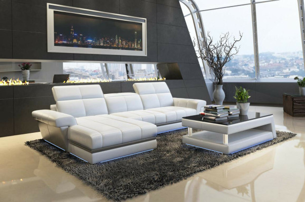 Leather sofa sofa couch upholstery living landscape designer leather sofa L-shape