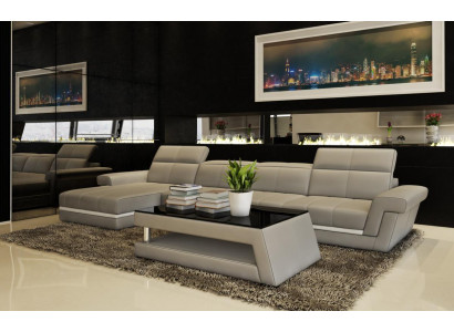 Leather Sofa Couch Living landscape L-shape Design Modern Sofa 5136B Sofas