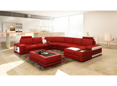Leather Sofa Couch Living landscape U-shape Design Modern Sofa 5103 Sofas