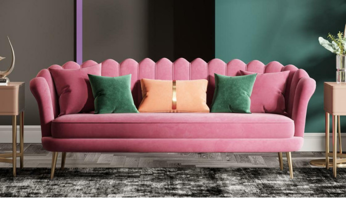 Furniture Seat Design Couch Lounge Sofas Textile Velvet Sofa set 3+2+1 Seater Sofa