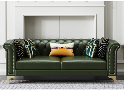 Dark Green Chesterfield Sofa set 3+2 Seater Modern Upholstery Living landscape Sofas