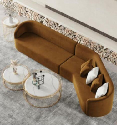 Corner sofa L-shape Living landscape Relax Seat Design Couch Lounge Sofas Velvet Sofa