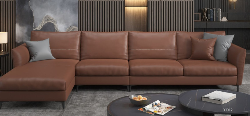 Living landscape design modern sofas corner corner sofa L-shape leather sofa couch