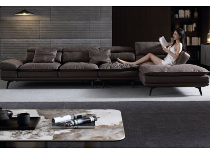 Living room L-shape Modern Brown Design Sofas new Corner sofa upholstery