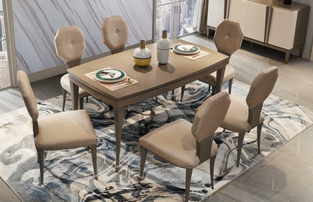 Complete Set Dining table 6 Chairs Dining room Set Ess Group Wood Table Solid wood