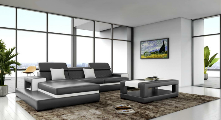 XXL leather sofa Corner sofa Design Big Sofa Couch Upholstery Corner Seat Suite