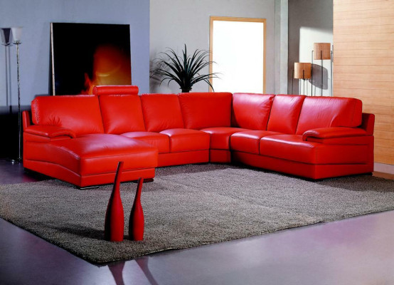 Leather sofa Living landscape Corner sofa Upholstery Corner Seat Couch Suite U-shape XXL Big