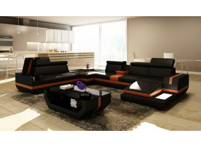 Leather sofa Couch Living landscape U-shape Design Modern Sofa Corner Sofas Design 5099