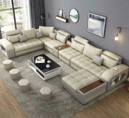 Corner sofa U-shape Seat Furniture Living landscape Luxury Upholstery Modern Relax Sofa Couch