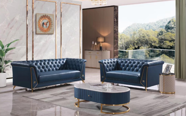 Luxury Chesterfield Sofa set 3+2 Seater Coffee table Furniture Couch