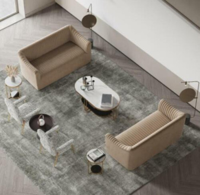 Sofa set 2+2 Seater Living landscape Sofas Sofa Seat Design Couch Lounge Furniture