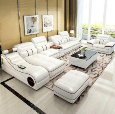 Living landscape Luxury Sofa Couch Corner sofa L-shape Upholstery Modern Relax Seat Furniture