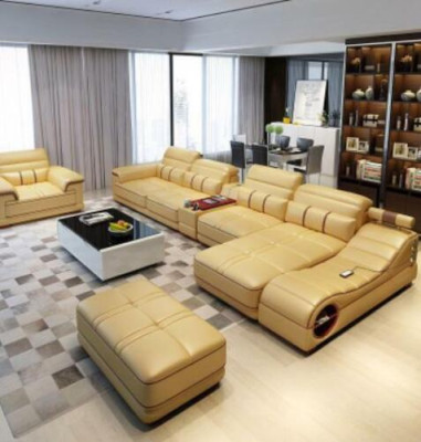 Living landscape Luxury Sofa Couch Corner sofa L-shape Upholstery Modern Relax Seat Furniture