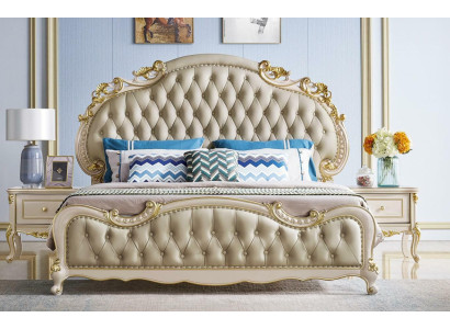 Chesterfield Bed Classic Beds Design Double Upholstery Bedroom Solid wood
