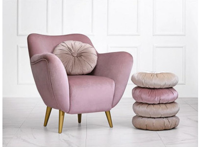 Armchair Wing Chair 1 Seater Seat Fabric Luxury Living room Modern Pink