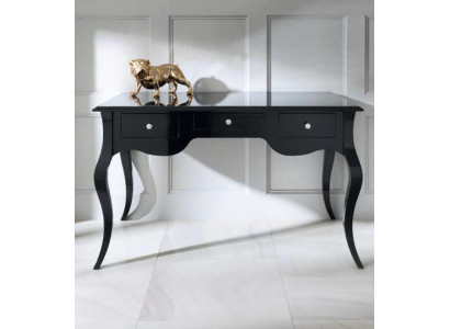Black Desk Office Style Table Desks Baroque Rococo Wood Tables