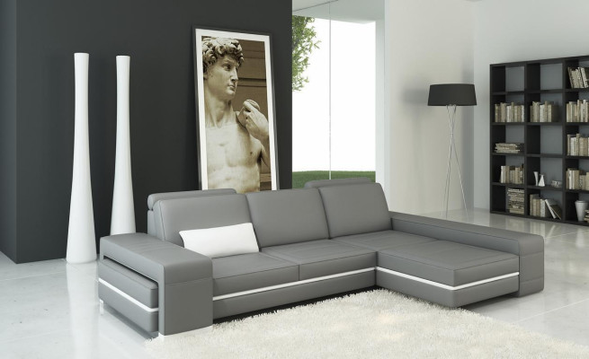 Leather Sofa Couch Living landscape L-shape Design Modern Sofa Corner Decor Sofas