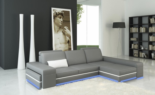 Leather Sofa Couch Living landscape L-shape Design Modern Sofa Corner Decor Sofas