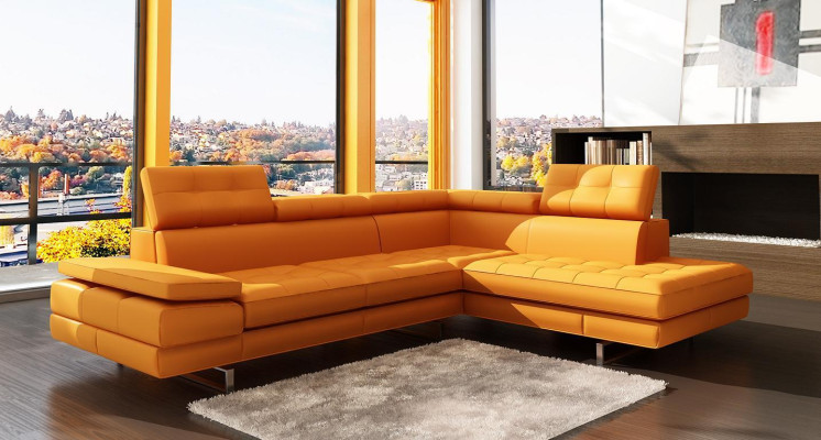 Leather sofa Couch Living landscape L-shape Design Modern Sofa 5057