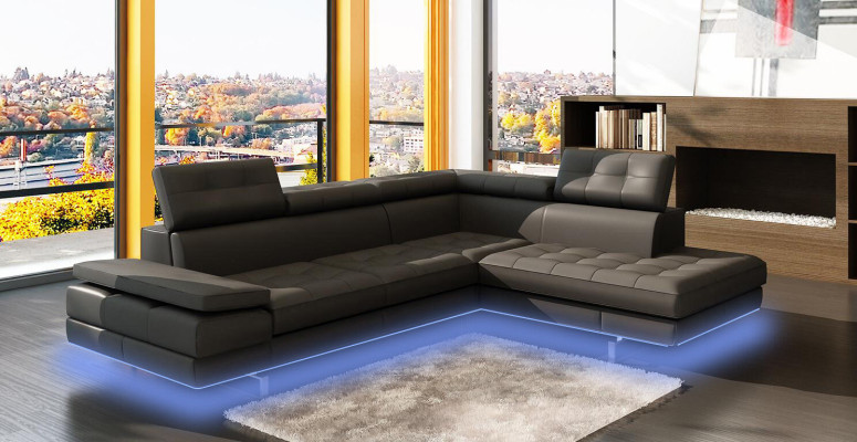 Leather sofa Couch Living landscape L-shape Design Modern Sofa 5057