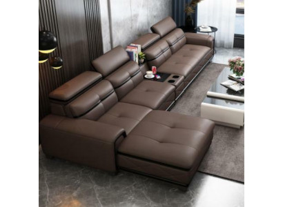 Seat Furniture Living landscape Luxury Imitation leather Corner sofa L-shape Upholstery Modern Relax