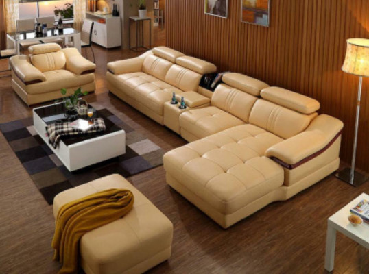 Living landscape Luxury Corner suite Corner sofa L-shape Upholstery Modern Relax Seat Furniture
