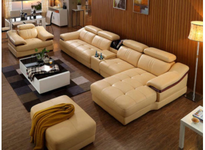 Living landscape Luxury Corner suite Corner sofa L-shape Upholstery Modern Relax Seat Furniture