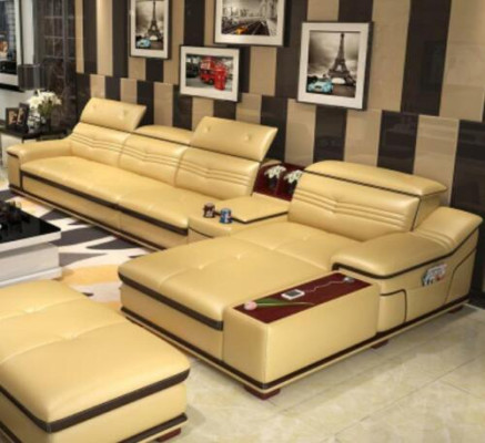 Seat Furniture Living landscape Luxury Corner sofa Corner sofa L-shape Upholstery Couch Relax new