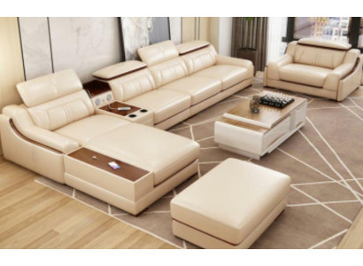 Sofa Furniture Living landscape Luxury Corner suite Corner sofa L-shape Upholstery Modern Couch