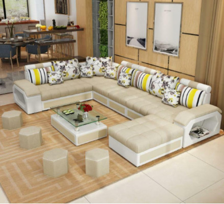 Couch Furniture Living landscape Luxury Sofas Corner sofa U-shape Upholstery Modern Relax Sofas