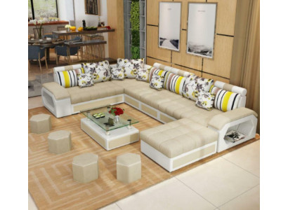 Couch Furniture Living landscape Luxury Sofas Corner sofa U-shape Upholstery Modern Relax Sofas