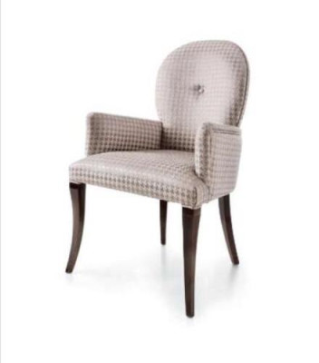 Armchair Dining room chair Chair Seater Dining room Chairs Seat Wood Gray Baroque Luxury