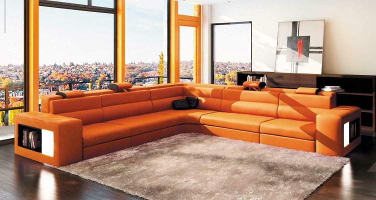 Design XXL Big Corners Upholstery Corner Sofa Couch Leather Sofas Suite L-shape