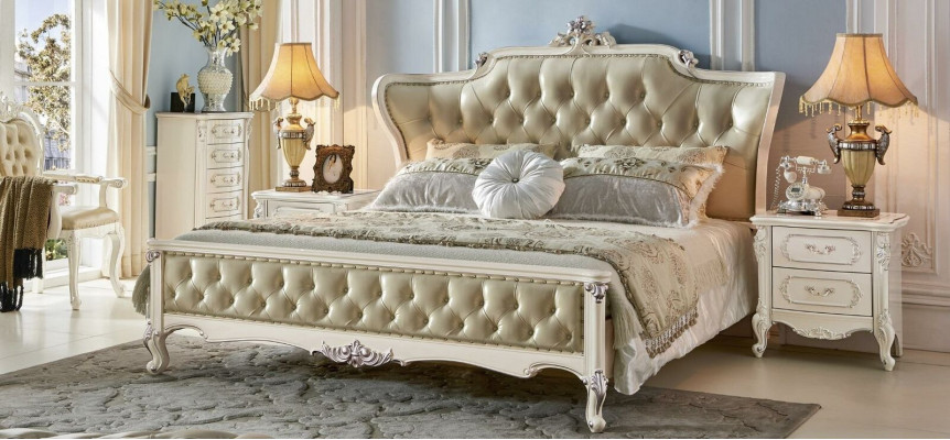 Chesterfield Bedroom Sets 6 pieces. Royal Baroque Furniture Bed Solid wood