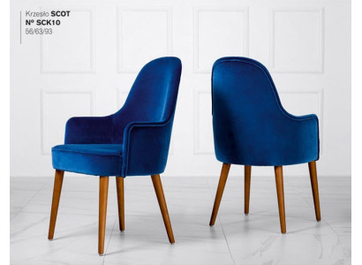 Dining room chair Chair Armchair Seater 1 Seat Club Chair Fabric Blue Dining room Wood