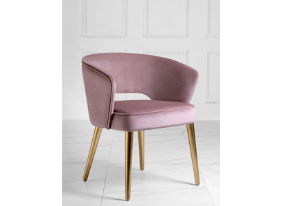Luxury Dining room chair Chair Armchair Seater 1 Seat Club Chair Fabric Dining room Pink