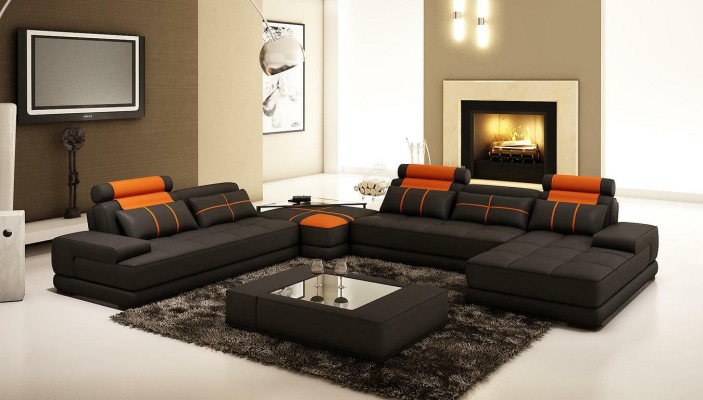 XXL Designer Living landscape Upholstery Corner sofa Corner suite Sofa Couch
