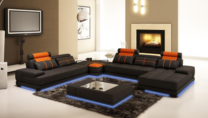 XXL Designer Living landscape Upholstery Corner sofa Corner suite Sofa Couch