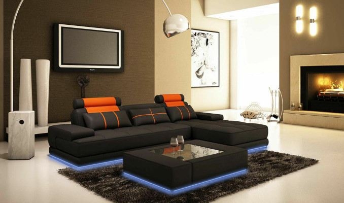 XXL Designer Living landscape Upholstery Corner sofa Corner Suite Sofa Couch