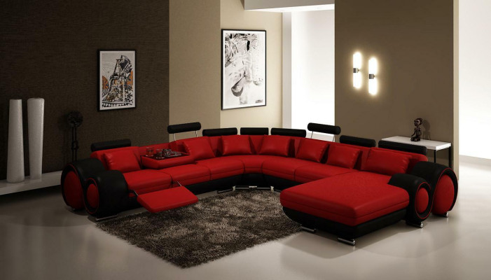 Multifunction s Leather Couch Couch Sofa Upholstery Corner sofa Modern XXL Big