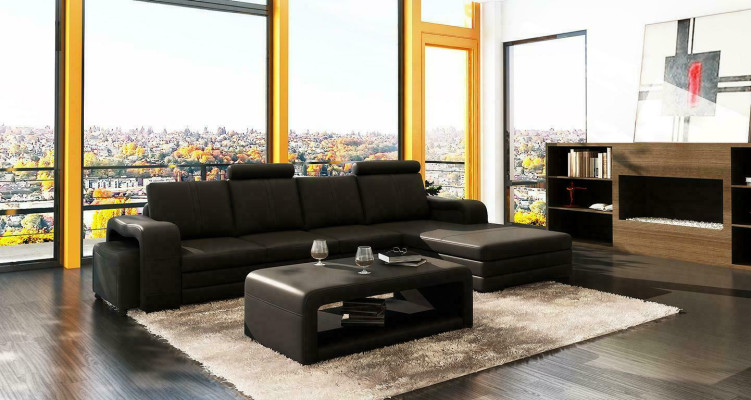 XXL Multifunction s Leather Couch Couch Big Sofa Decor Upholstery Corner sofa Modern
