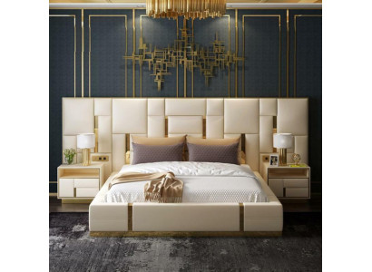 Bed Upholstery Design Luxury Wood Double Hotel Beds Marriage Sleep Room