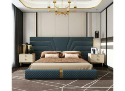 Designer Bed 180x200 Leather Textile Beds Double Sleep Room Luxury